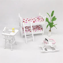 Load image into Gallery viewer, 1:12 Mini House Toy Simulation Children Wooden Bunk Bed