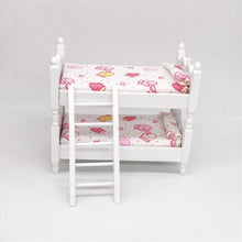 Load image into Gallery viewer, 1:12 Mini House Toy Simulation Children Wooden Bunk Bed