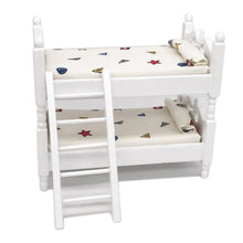 Load image into Gallery viewer, 1:12 Mini House Toy Simulation Children Wooden Bunk Bed