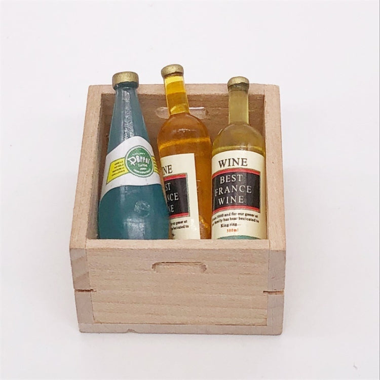 3 PCS / Set 1:12 Mini House Toy Simulation Wine Drink Decoration