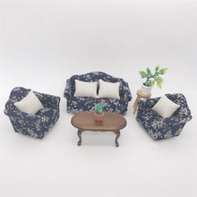 Load image into Gallery viewer, 1:12 Doll House Furniture Decoration Three-piece Mimulation Sofa