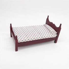 1:12 Mini House Toy Pocket Furniture Simulation Single Bed