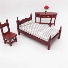 Load image into Gallery viewer, 1:12 Mini House Toy Pocket Furniture Simulation Single Bed