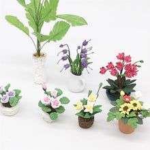 Load image into Gallery viewer, 1:12 Mini House Toy Pocket Ornaments Simulation Potted Plant Rose