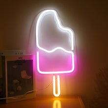 Load image into Gallery viewer, LED Acrylic Transparent Back Panel Neon Light Holiday Decoration Lamp, Cactus, Love, Popsicle, Banana