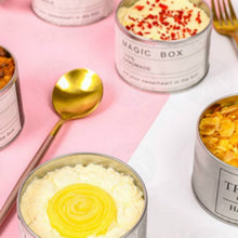 Load image into Gallery viewer, Deep Round Skylight Transparent Window Top Cover Tin Box Food Tea Can Baking Cake Box, 9cm x 9cm x 6cm