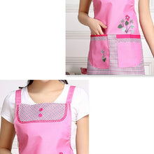 Load image into Gallery viewer, Home Adult Sleeveless Waterproof Grid Anti-oil Aprons with Double Pocket