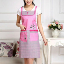 Load image into Gallery viewer, Home Adult Sleeveless Waterproof Grid Anti-oil Aprons with Double Pocket