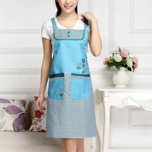 Load image into Gallery viewer, Home Adult Sleeveless Waterproof Grid Anti-oil Aprons with Double Pocket