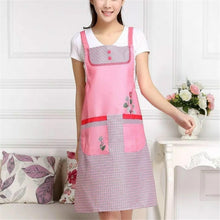 Load image into Gallery viewer, Home Adult Sleeveless Waterproof Grid Anti-oil Aprons with Double Pocket