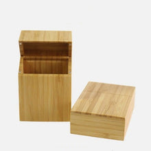 Load image into Gallery viewer, Creative Wooden Cigarette Case Magnet Adsorption Clamshell Cigarette Case, Black, Carbonized Bamboo, Rosewood, Cherry Wood