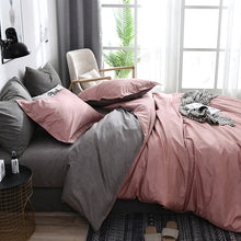 Load image into Gallery viewer, Bedding Set Solid Plaid Side Bed Comforter Duvet Cover Sheet Set, 168*229cm(1x Pillowcase,1xQuilt）, 200*230cm(2x Pillowcase,1x Quilt）, 228*228cm(2xPillowcase,1xQuilt）, 260*230cm(2xPillowcase ,1xQuilt）, 135*200cm(1xPillowcase,1xQuilt）                   ...