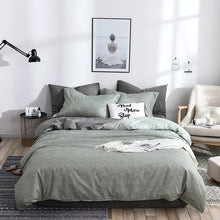 Load image into Gallery viewer, Bedding Set Solid Plaid Side Bed Comforter Duvet Cover Sheet Set, 168*229cm(1x Pillowcase,1xQuilt）, 200*230cm(2x Pillowcase,1x Quilt）, 228*228cm(2xPillowcase,1xQuilt）, 260*230cm(2xPillowcase ,1xQuilt）, 135*200cm(1xPillowcase,1xQuilt）                   ...