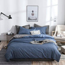 Load image into Gallery viewer, Bedding Set Solid Plaid Side Bed Comforter Duvet Cover Sheet Set, 168*229cm(1x Pillowcase,1xQuilt）, 200*230cm(2x Pillowcase,1x Quilt）, 228*228cm(2xPillowcase,1xQuilt）, 260*230cm(2xPillowcase ,1xQuilt）, 135*200cm(1xPillowcase,1xQuilt）                   ...