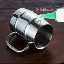 Load image into Gallery viewer, Stainless Steel Beer Cup Mugs Outdoor Camping Western Tea Coffee Cup Insulated Portable Water Cup Drinkware with Handle, Outdoor Beer Cup