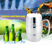 Load image into Gallery viewer, Stainless Steel Beer Cup Mugs Outdoor Camping Western Tea Coffee Cup Insulated Portable Water Cup Drinkware with Handle, Outdoor Beer Cup