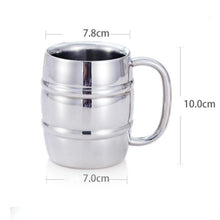 Load image into Gallery viewer, Stainless Steel Beer Cup Mugs Outdoor Camping Western Tea Coffee Cup Insulated Portable Water Cup Drinkware with Handle, Outdoor Beer Cup