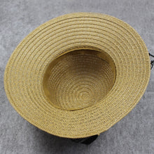 Load image into Gallery viewer, Grass Woven Wide-brimmed Foldable Hat Beach Sun Hat with bow for Women