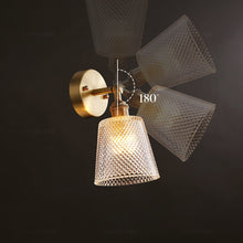 Load image into Gallery viewer, Copper Living Room Bedroom Crystal Wall Lamp, All Copper Single Head