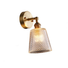 Load image into Gallery viewer, Copper Living Room Bedroom Crystal Wall Lamp, All Copper Single Head