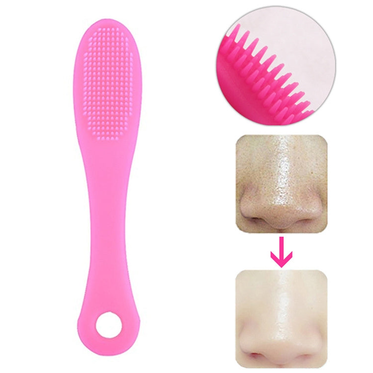 Blackhead Brush Face Cleansing Extractor Remover Tool Silicone Finger Massage Brush Face Exfoliating Cleansing Tool, Dark Magenta, Light Magenta, Pink, Green