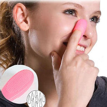 Load image into Gallery viewer, Blackhead Brush Face Cleansing Extractor Remover Tool Silicone Finger Massage Brush Face Exfoliating Cleansing Tool, Dark Magenta, Light Magenta, Pink, Green