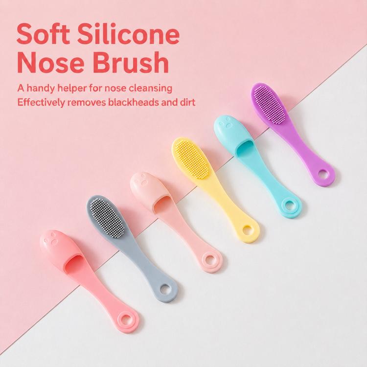 Blackhead Brush Face Cleansing Extractor Remover Tool Silicone Finger Massage Brush Face Exfoliating Cleansing Tool, Dark Magenta, Light Magenta, Pink, Green