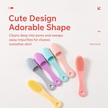 Load image into Gallery viewer, Blackhead Brush Face Cleansing Extractor Remover Tool Silicone Finger Massage Brush Face Exfoliating Cleansing Tool, Dark Magenta, Light Magenta, Pink, Green
