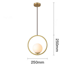 Load image into Gallery viewer, Restaurant Chandelier Single Head Creative Personality Simple Modern Copper Lamp, without Light Source  Round A1, with 5W Warm Light  Round A1, with 5W White Light  Round A1, with 5W Neutral Light  Round A1, with 5W Three-Color Light  Round A1         ...