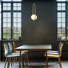 Load image into Gallery viewer, Restaurant Chandelier Single Head Creative Personality Simple Modern Copper Lamp, without Light Source  Round A1, with 5W Warm Light  Round A1, with 5W White Light  Round A1, with 5W Neutral Light  Round A1, with 5W Three-Color Light  Round A1         ...