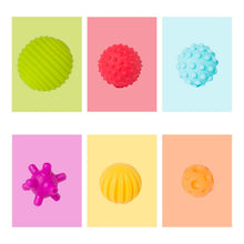 Load image into Gallery viewer, 6 in 1 Baby Bath Soft Ball Rubber Educational Tub Toys