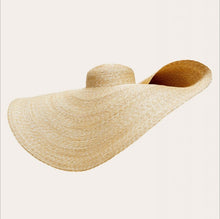 Load image into Gallery viewer, Oversized Fashion Straw Weaving Beach Sunshade Hat, Suitable for Head Circumference: 58-62cm