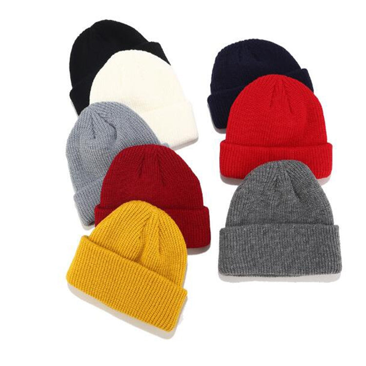 Solid Colors Short Winter Knit Skullcap for Men / Women