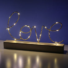 Load image into Gallery viewer, LED Little Night Light Bedroom Bedside Wrought Iron Wooden Home Decoration Birthday Gift, Letter Love, Letter Home
