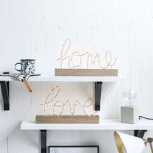 Load image into Gallery viewer, LED Little Night Light Bedroom Bedside Wrought Iron Wooden Home Decoration Birthday Gift, Letter Love, Letter Home