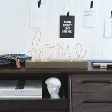 Load image into Gallery viewer, LED Little Night Light Bedroom Bedside Wrought Iron Wooden Home Decoration Birthday Gift, Letter Love, Letter Home
