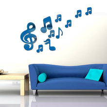Load image into Gallery viewer, 3D Musical Notes Acrylic Mirrors Wall Sticker Home Decor Living Room Wall Decoration Art DIY Wall Stickers