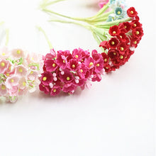 Load image into Gallery viewer, 5 Branches DIY Hand-simulated Plum Mini Flocking Cloth Lucky Flower