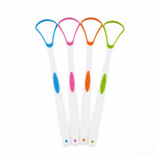 Load image into Gallery viewer, 2 PCS Tongue Coating Cleaning Scraper To Remove Bad Breath Tongue Brush Random Color  Delivery