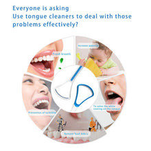 Load image into Gallery viewer, 2 PCS Tongue Coating Cleaning Scraper To Remove Bad Breath Tongue Brush Random Color  Delivery