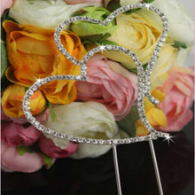 Load image into Gallery viewer, Heart Crystal Cake Insert Cake Decoration Wedding Gift, Cake Insert Decoration