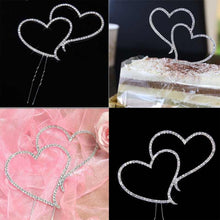 Load image into Gallery viewer, Heart Crystal Cake Insert Cake Decoration Wedding Gift, Cake Insert Decoration