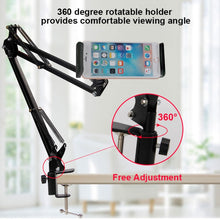 Load image into Gallery viewer, Universal 360 Degree Rotating Flexible Long Arm Lazy Phone Tablet Pad Holder Clip Bracket