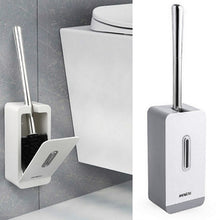 Load image into Gallery viewer, MENGNI Suction Wall Long Handle Toilet Brush Storage Box Bathroom Cleaning Kit