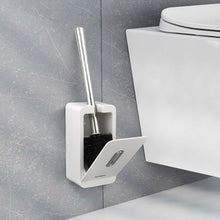 Load image into Gallery viewer, MENGNI Suction Wall Long Handle Toilet Brush Storage Box Bathroom Cleaning Kit