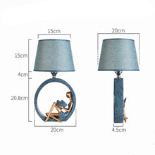 Load image into Gallery viewer, Modern Bedside Reading Statue Base Lamp Home Decoration, Button Switch 3W Yellow Light Bulb, Button Switch 3W White Light Bulb, Dimming Switch 3W Yellow Light Bulb, Dimming Switch 3W White Light  Bulb, Remote Control Switch Dimming Bulb