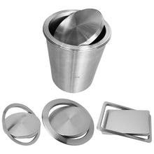 Load image into Gallery viewer, Embedded Type Stainless Steel Swing Cover Flip Kitchen Countertop Trash Can Lid  Cap, Round Drawing 20cm Diameter, Round  Mirror 24.5cm Diameter, Square 16.2x22.7cm