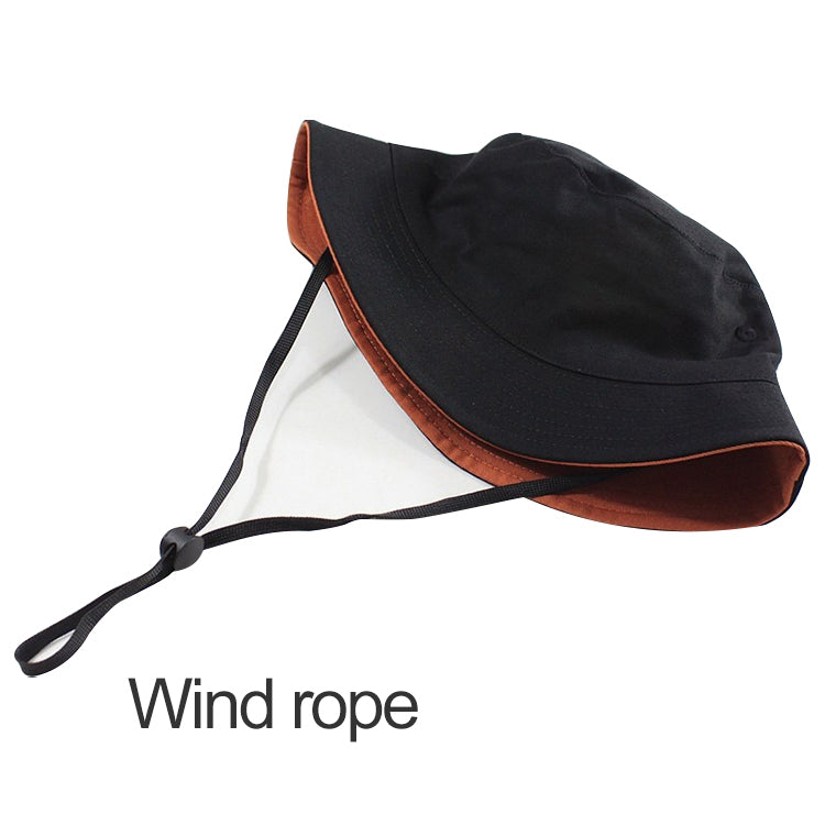 Solid Color Cotton Double-sided Wearable Fisherman Hat for Women