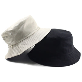 Solid Color Cotton Double-sided Wearable Fisherman Hat for Women, L, XL, XXL