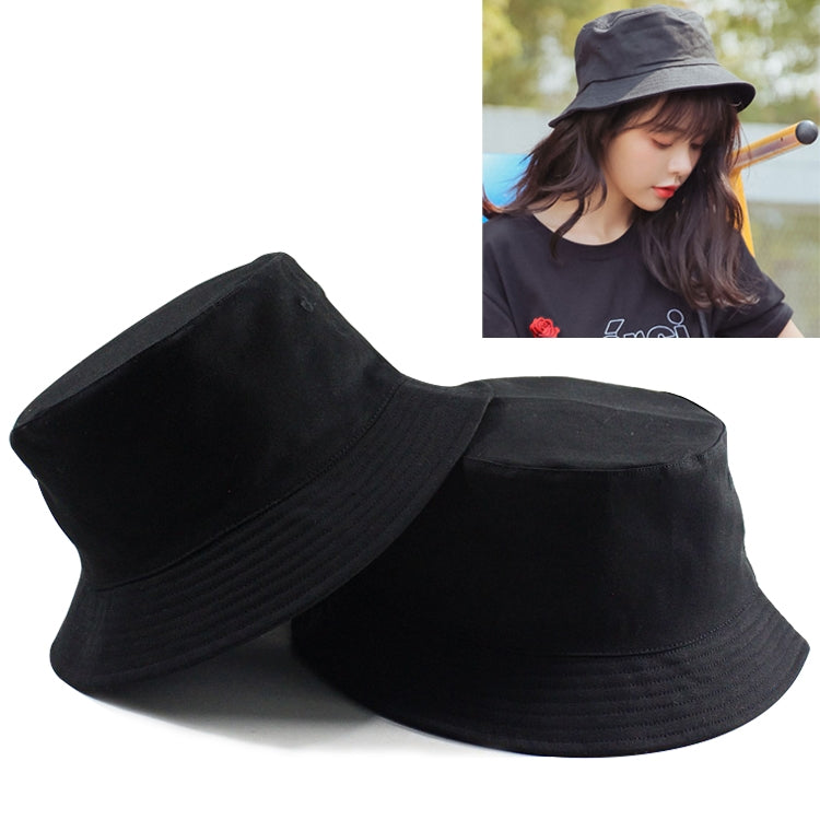 Solid Color Cotton Double-sided Wearable Fisherman Hat for Women